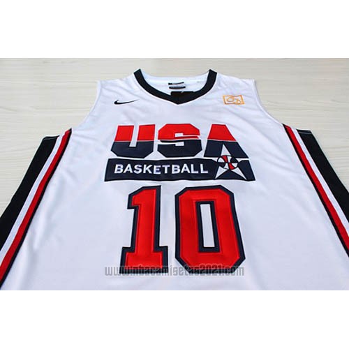Camiseta USA 1992 Clyde Drexler #10 Blanco
